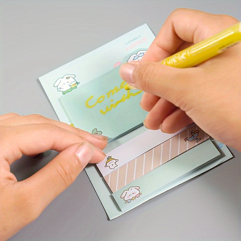 Cute Cartoon Index Stickers & Message Stickers 1pc Heart Memo Pad
