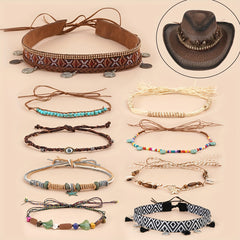 Boho Tassel Hatband Cowboy Cowgirl Fedora Hat Band