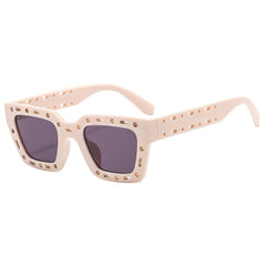 Hollow Cat Eye Frame Sunglasses Tinted Lens UV Protection