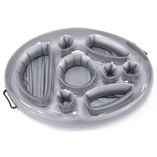 Inflatable Salad Fruit Plate Ice Bucket Floating Bar Pool
