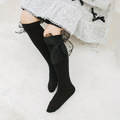 Girls Kids Sweet & Bowknot Crew Socks