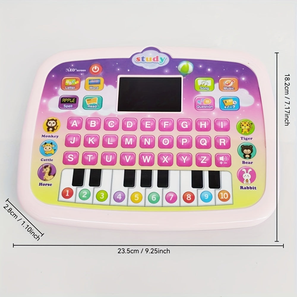Kids Learning Tablet with Alphabet Keys Numbers Music LED