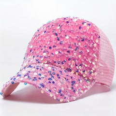 Sequin Baseball Cap Sun Hat for Kids