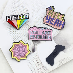 Novel Personality Cartoon Letter Brooch