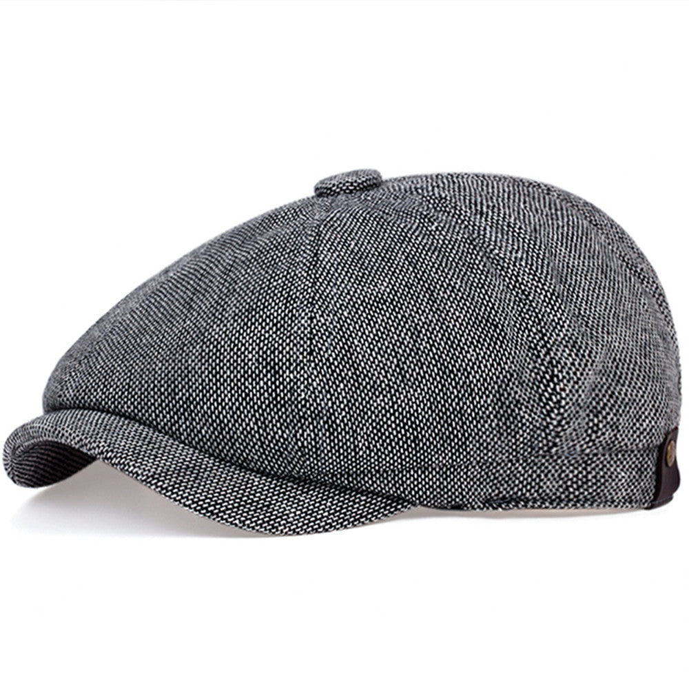 Men's Classic Newsboy Cap in Black