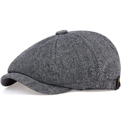 Men's Classic Newsboy Cap in Black