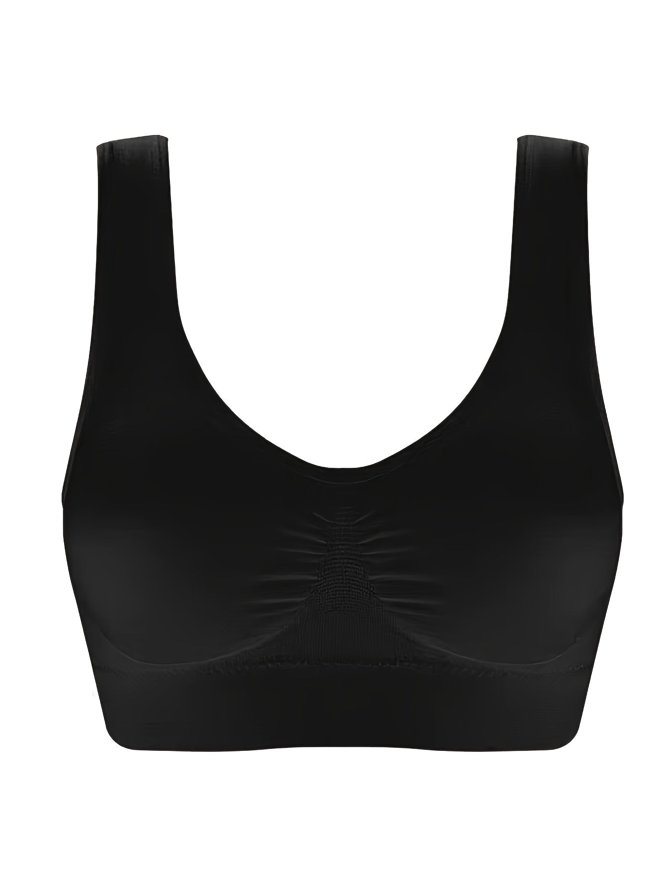 3pcs Small Pleats Seamless Sports Bras Cozy & Thin Everyday Tank Intimates