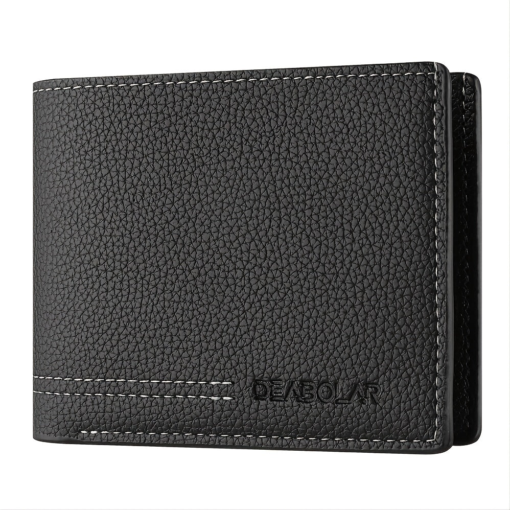 Men's PU Leather Business Wallet Card Holder