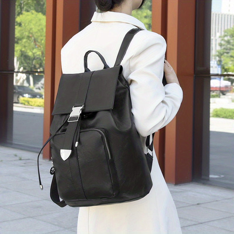 Vintage Niche Solid Backpack Lightweight Travel Daypack
