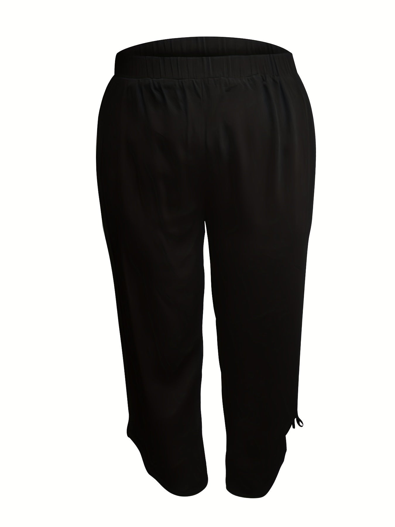 Women's Plus Size High Rise Knot Side Pants With Pockets