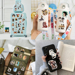 50pcs Anime Cartoon Stickers for Water Bottles Laptop Schoolbag Journal