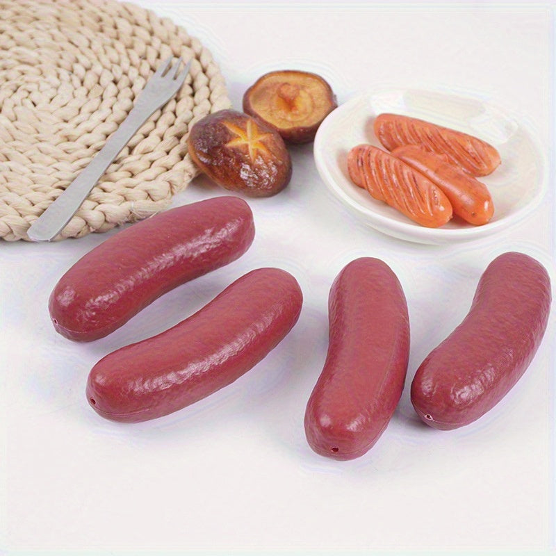 2pcs Realistic Large Red Sausages for Home Decor and Window Displays