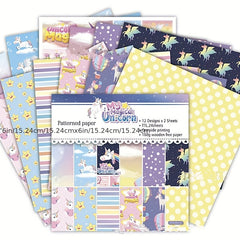 12pcs DIY Photo Album 6 Inch Clipping Paper Diary Material Paper