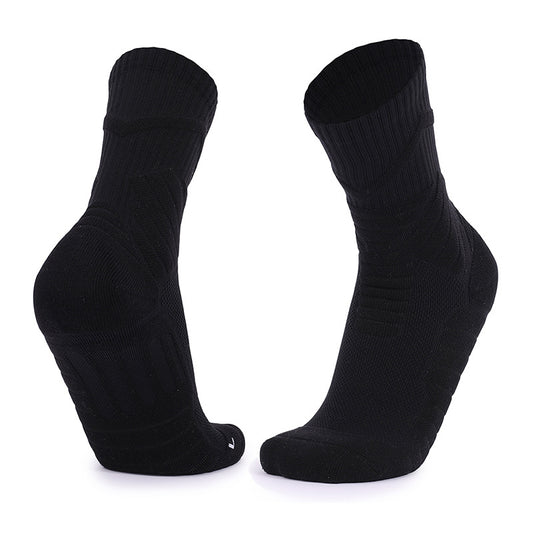 Men's Breathable Cotton Short Crew Padded Socks for Basketball