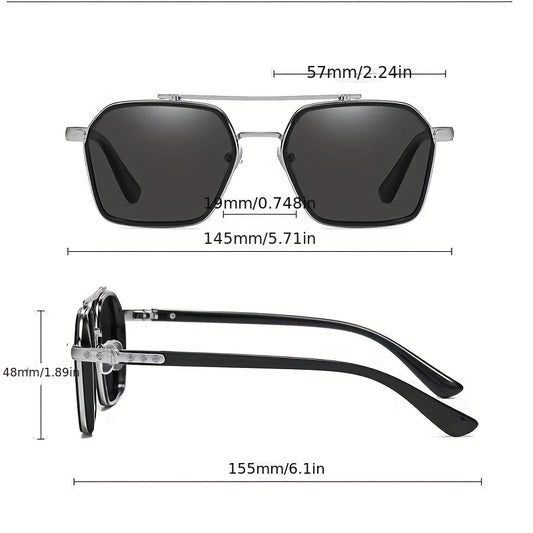 1pc Men's Double Beam UV Protection Outdoor Sunglasses