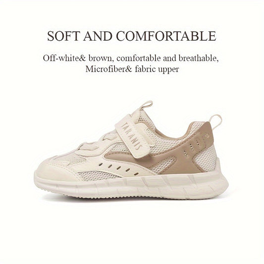 TARANIS Girls Low Top Mesh Sneakers Hook And Loop Fastener