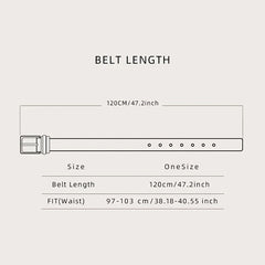 Men's Twill Alloy Pin Buckle Belt PU Leather Casual
