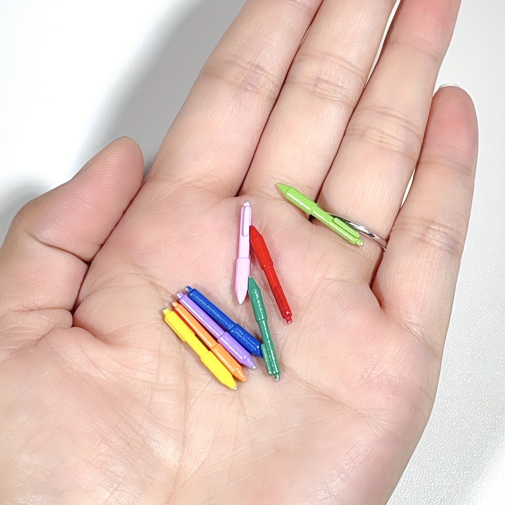 Dollhouse Accessory Set - Pink Pen, Colored Pencils, Notebook