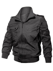 Men's Lightweight Cotton Jacket Military Windbreaker Coat