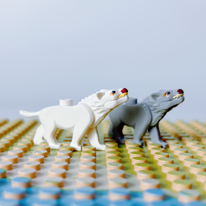 2pcs Wolf King Building Blocks DIY Park Kit ABS Material