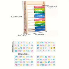 Solid Wood Abacus Frame with Colorful Beads Educational Toy