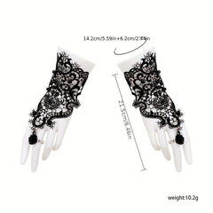 Vintage Lace Fingerless Glove for Baroque Bridal Wedding Dress