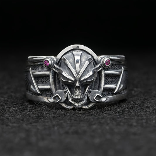 Men's Punk Style Skull Zirconia Ring Jewelry Gift