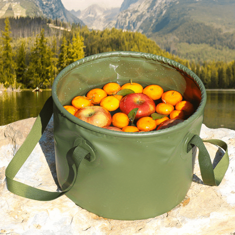 Collapsible PVC Bucket 7L Water Basin for Camping & Fishing