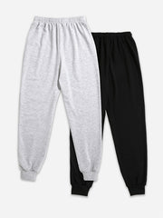 2 Pack Plus Size Moon Print Elastic Drawstring Tapered Leg Pants