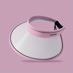 Adjustable Photochromic Visor Hat Dotted Wide Brim UV Protection Sun Hat