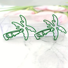 20pcs Mixed Coconut Tree Christmas Tree Paper Clips Metal Office Binding