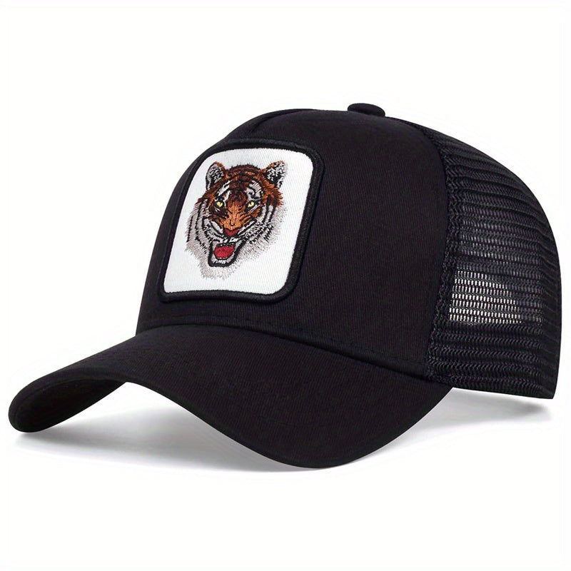 Men's Tiger Embroidery Baseball Cap Adjustable Casual Hat