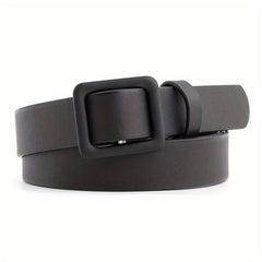 Square Buckle Thin Belts Candy PU Leather Belt Casual Women Dress Accessories