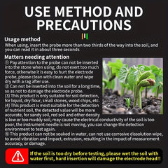 3-in-1 Soil Tester: Accurate PH and Humidity Readings