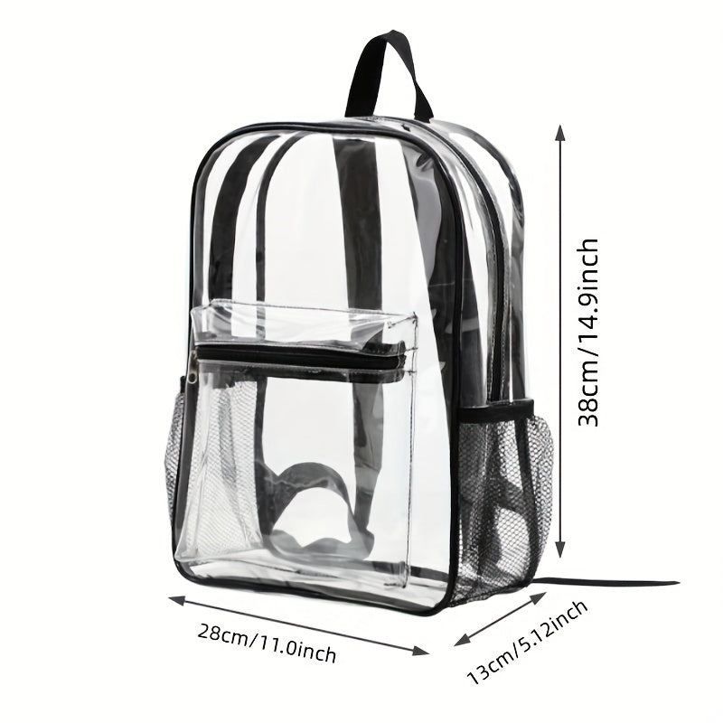 Large Capacity Backpack PVC Lightweight Waterproof Commuter Bag