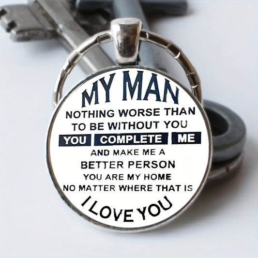 Vintage I Love You Keychain for Boys