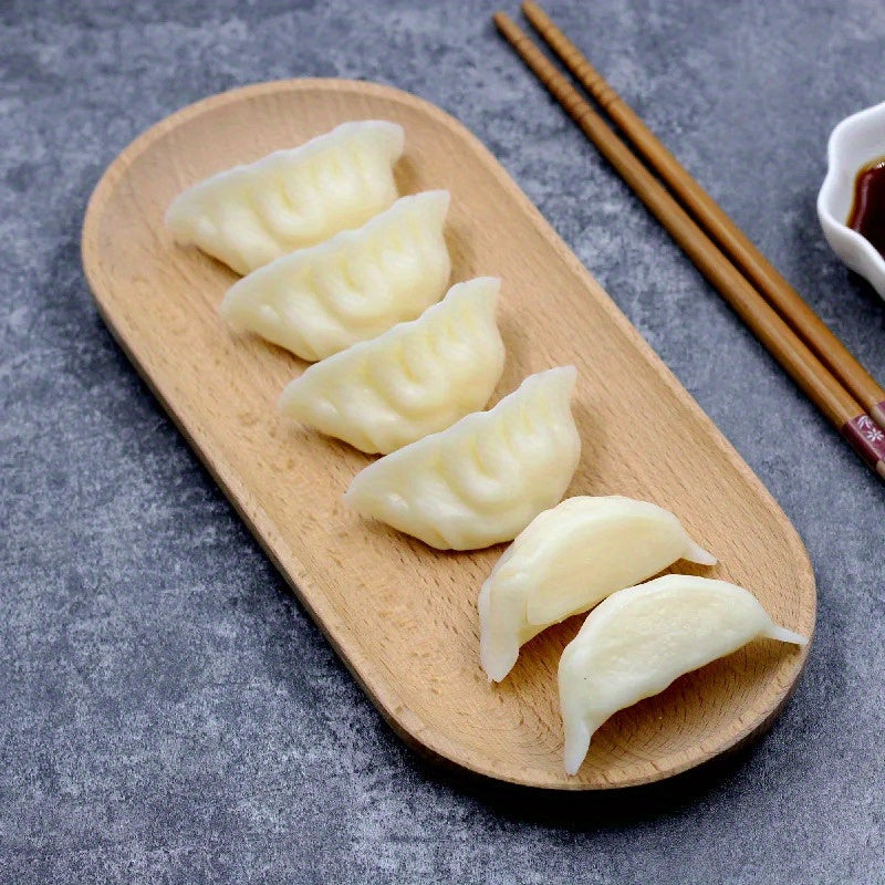 2pcs Realistic Dumpling Models for Party Decor and Restaurant Display