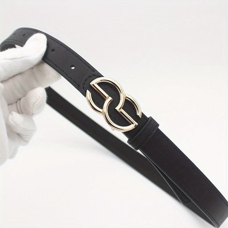 Geometric Buckle PU Belt for Women