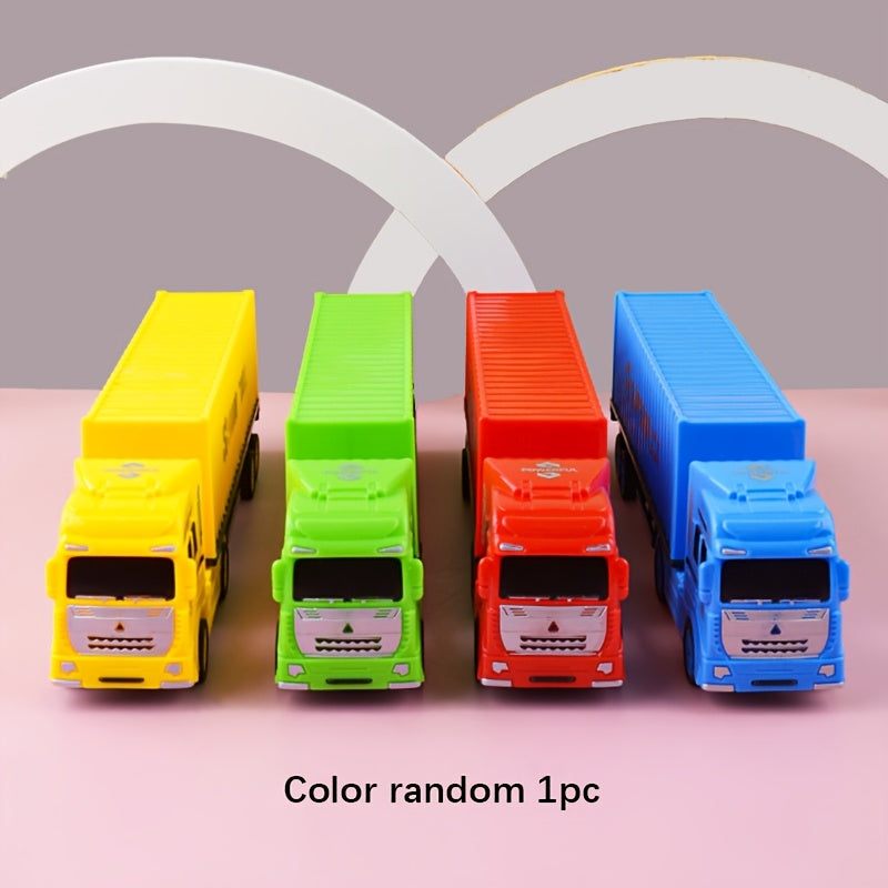 Colorful Plastic Semi Truck & Container Toy