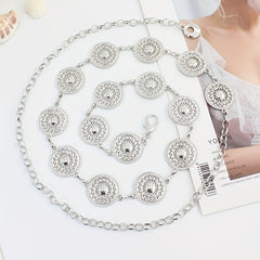 Engraved Waist Chain Boho Body Chain Dress Girdle Beach Chain