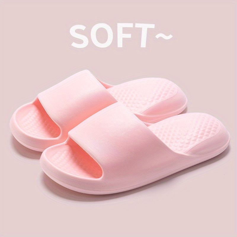 Minimalist Soft Solid Non Slip Bath Shoes Women's Home Slides