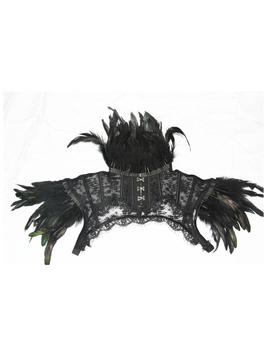 Feather Neck Lace Shawl Costume for Performance Bar Cosplay