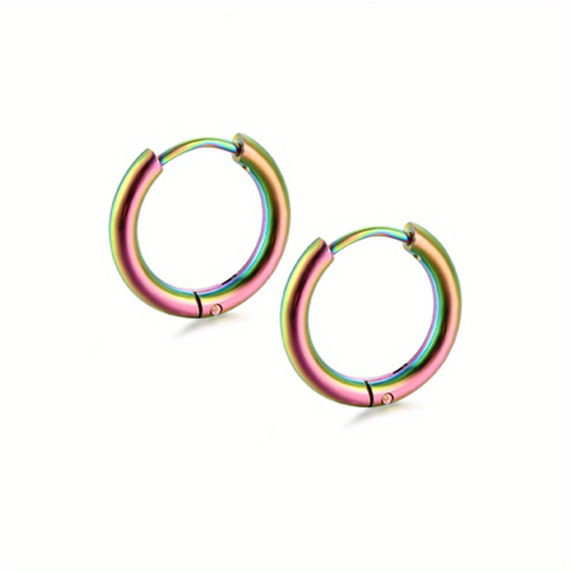 Titanium Steel Coil Earrings 8-16mm