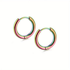 Titanium Steel Coil Earrings 8-16mm