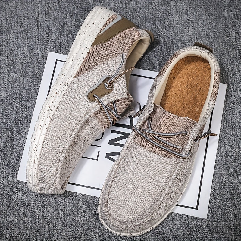 Men's Breathable Slip On Canvas Shoes For Hiking