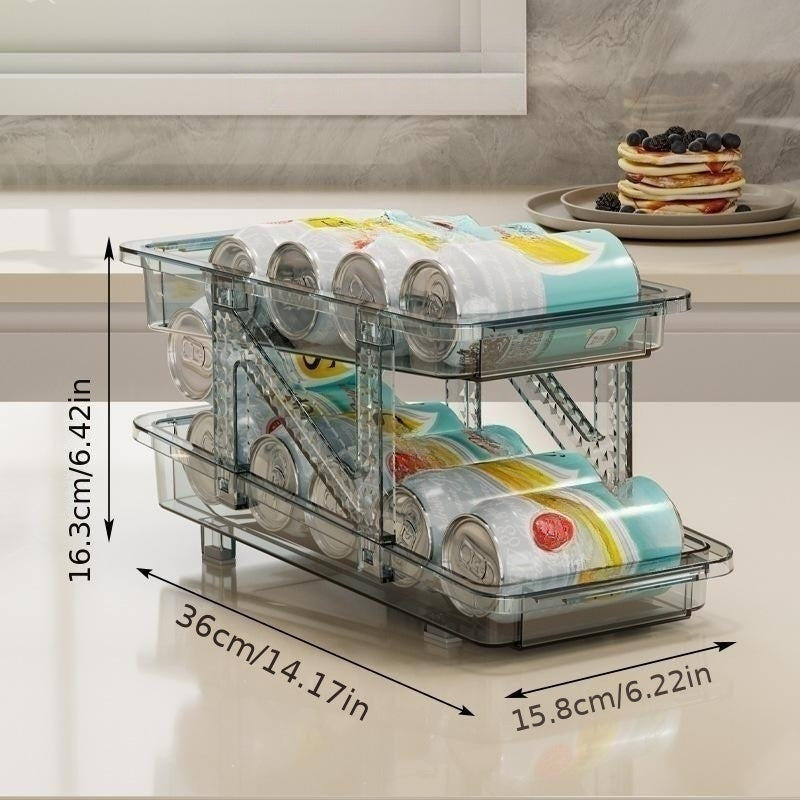 Telescopic Beverage Storage Box Double Layer Rack
