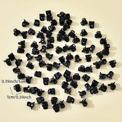 100 PCS Metal Hair Claw Dreadlocks Mini Hair Clip Women Girls Ponytail Hair Jewe