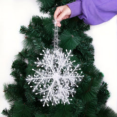Christmas Tree Snowflake Ornaments, 2pcs, Holiday Party Decorations