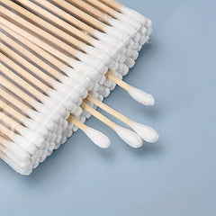 Double Sided Cotton Swabs Long Wooden Handle - 1000pcs