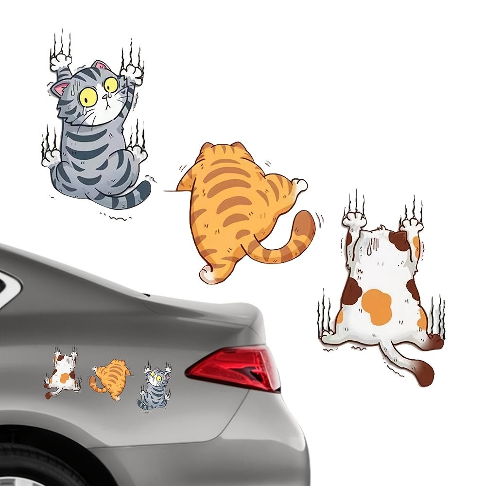 Funny Cat Car Stickers Decals Cartoon Motorcycle Accessories